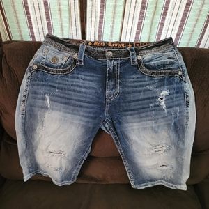 Rock revival jean shorts